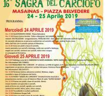 16° SAGRA DEL CARCIOFO – MASAINAS – 24-25 APRILE 2019