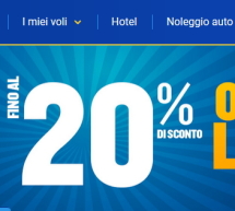 OFFERTA LAMPO – FINO AL 20% SCONTO SU TUTTE LE ROTTE CON RYANAIR A PARTIRE DA 4,99 €