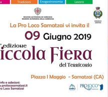 7° EDIZIONE PICCOLA FIERA DEL TERRITORIO – SAMATZAI – DOMENICA 9 GIUGNO 2019