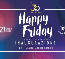 INAUGURAZIONE HAPPY FRIDAY – JINNY BEACH – QUARTU SANT’ELENA- VENERDI 21 GIUGNO 2019