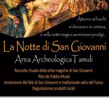 LA NOTTE DI SAN GIOVANNI -AREA ARCHEOLOGICA TAMULI – DOMENICA 23 GIUGNO 2019