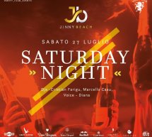 SATURDAY NIGHT – JINNY BEACH – QUARTU SANT’ELENA – SABATO 27 LUGLIO 2019