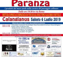 FESTA DELLA PARANZA – CALANGIANUS – SABATO 6 LUGLIO 2019