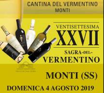 SAGRA DEL VERMENTINO – MONTI – DOMENICA 4 AGOSTO 2019