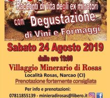 ROSSO IN MINIERA – MINIERA ROSAS- NARCAO – SABATO 24 AGOSTO 2019