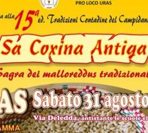 SA COXINA ANTIGA – URAS – SABATO 31 AGOSTO 2019