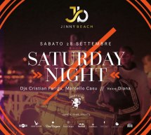 SATURDAY NIGHT – JINNY BEACH – QUARTU SANT’ELENA – SABATO 28 SETTEMBRE 2019