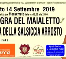 SAGRA DEL MAIALETTO E DELLA SALSICCIA ARROSTO – MONSERRATO – SABATO 14 SETTEMBRE 2019