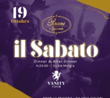 IL SABATO – PIRANI BRASSERIE- CAGLIARI – SABATO 19 OTTOBRE 2019