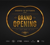 GRAND OPENING – ROOM CLUB – CAGLIARI – SABATO 12 OTTOBRE 2019