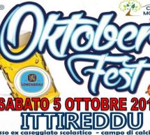 1° OKTOBERFEST – ITTIREDDU – SABATO 5 OTTOBRE 2019